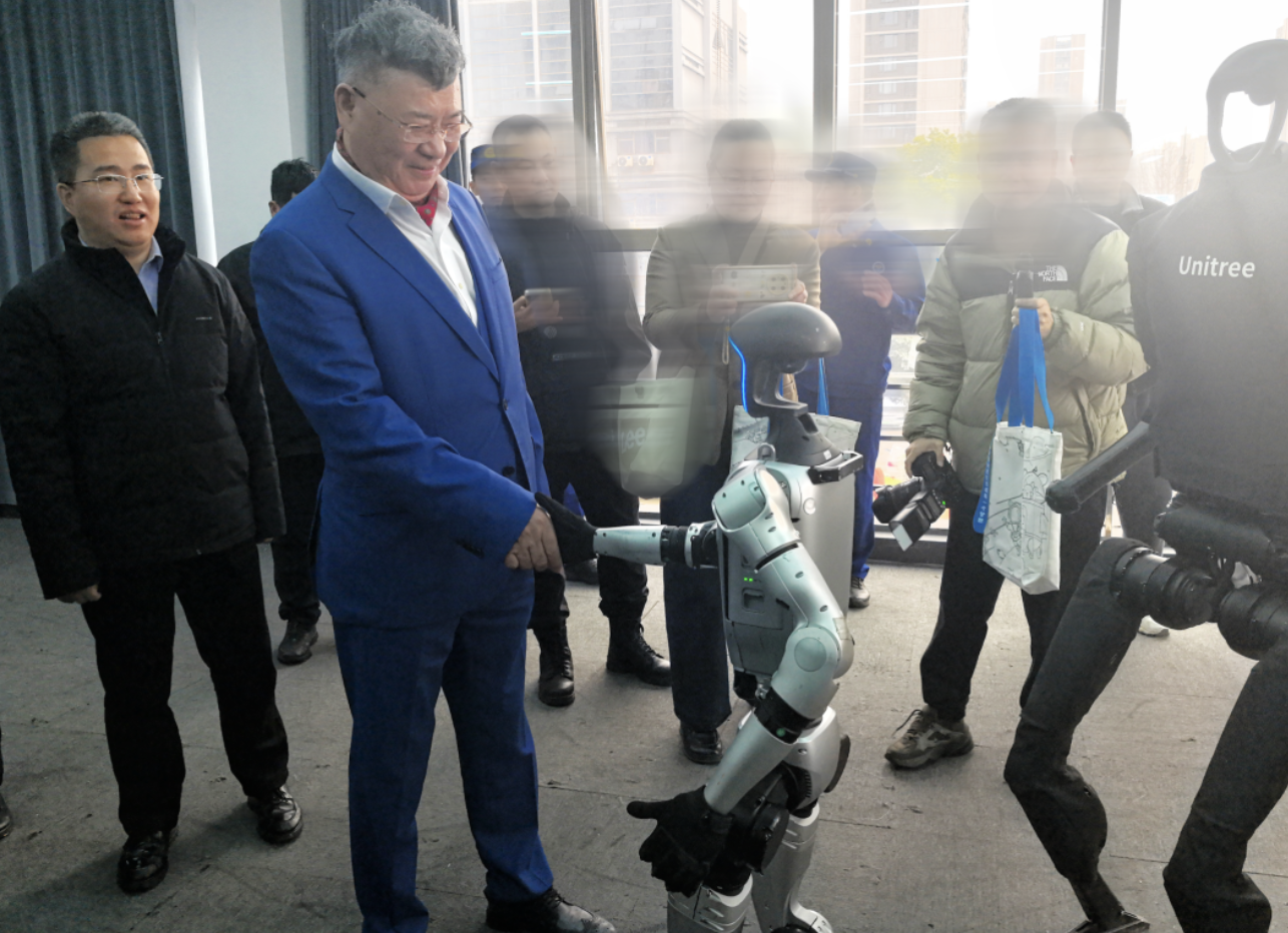 谈球吧集团张玉良董事长赴宇树科技考察交流，拥抱科技创新，推进科技赋能，加快企业转型发展